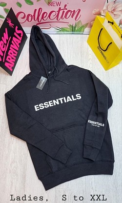 BLACK ESSENTIALS HOODIE £30