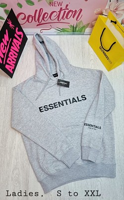 GREY ESSENTIALS HOODIE £30