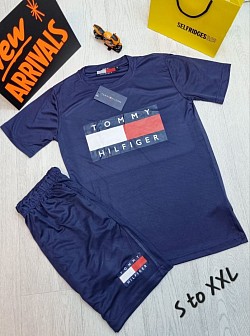 NAVY TOMMY HILFIGER T-SHIRT AND SHORTS SET £30