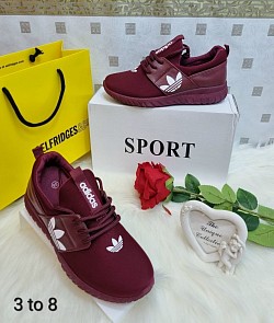 BURGUNDY ADIDAS TRAINERS £30