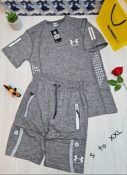 GREY UNDER ARMOUR T-SHIRT AND SHORTS SET £30