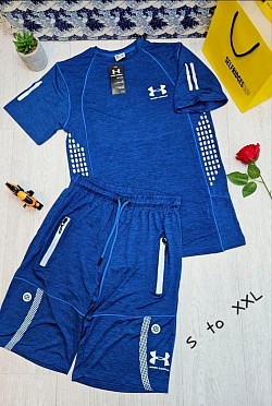 BLUE UNDER ARMOUR T-SHIRT AND SHORTS SET £30