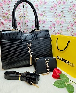 YSL BLACK HANDBAG SET £45