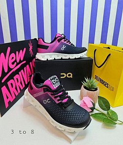 BLACK/PINK ON CLOUD TRAINERS £35