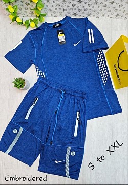 BLUE NIKE T-SHIRT AND SHORTS SET £30