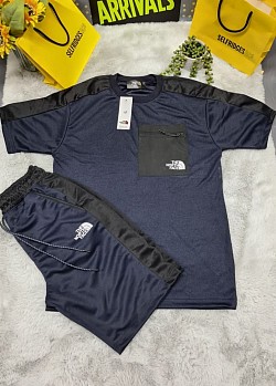 NAVY NORTH FACE T-SHIRT AND SHORTS SET £30