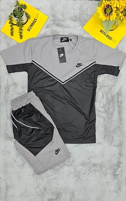 GREY NIKE T-SHIRT AND SHORTS SET £30