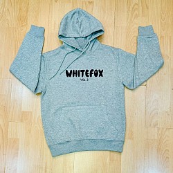 GREY WHITE FOX HOODIE £30