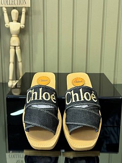 BLACK CHLOE SLIDERS £30