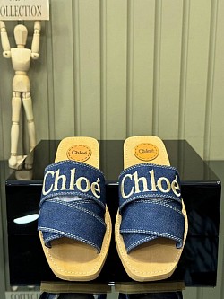 BLUE CHLOE SLIDERS £30