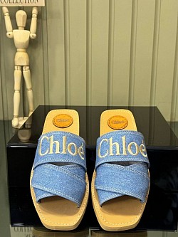 BLUE CHLOE SLIDERS £30