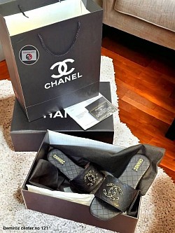 BLACK CHANEL SLIDERS £30