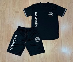 BLACK BALMAIN T-SHIRT AND SHORTS SET £30